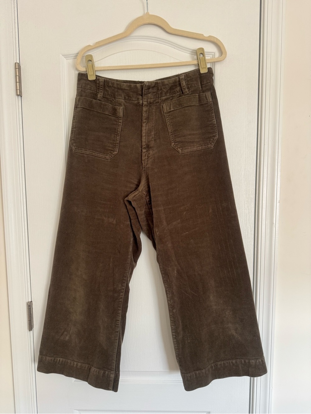 Quince Stretch Corduroy Cropped Wide Leg Pants